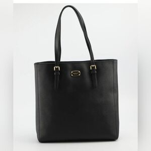 Michael Kors Black Tote with Gold Accents
